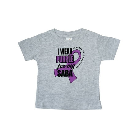 

Inktastic Chronic Pain I Wear Purple For My Saba Gift Baby Boy or Baby Girl T-Shirt
