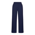 thumbnail image 3 of Yievot Women's Yoga Pants Elastic Waist Flare Leg Pants wiht Pockets Side Slit Stretch Loose Casual Trousers, 3 of 4