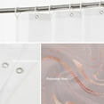 thumbnail image 5 of Delicate Rose Marble Decor Shower Curtain Rose Gold Imitation Polyester Fiber Plastic Rings QuickDrying Waterproof for Bathtubs/Bathroom of Luxury and Glamour (72"x72), 5 of 6