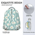 thumbnail image 3 of Watercolor Flower Pattern Students’s Backpack Multifunctional School Bag with Boho Floral and Hummingbird Illustration, Comfortable for Student and Student, 3 of 5