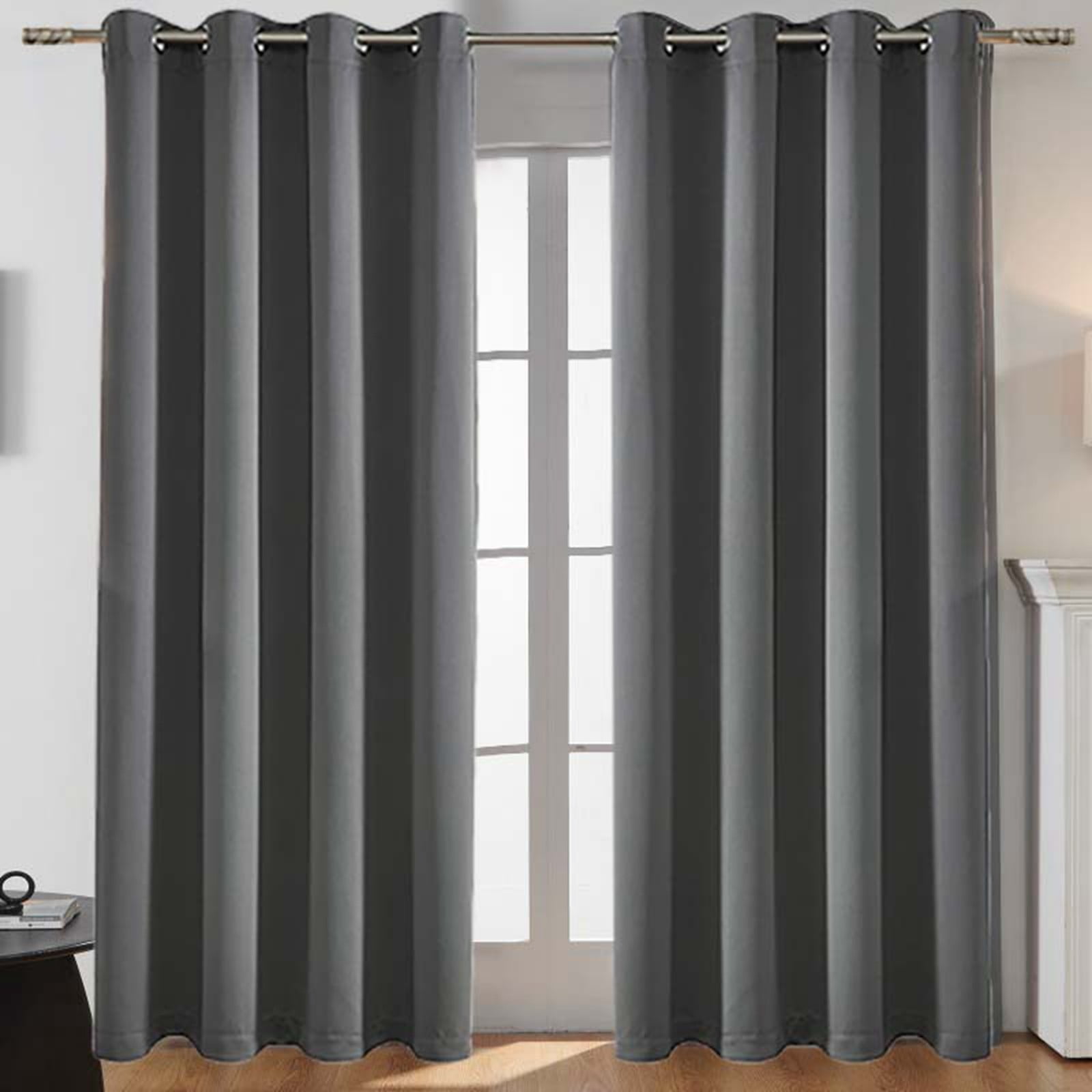 Polyester Solid Color Thickened Blackout Curtain Heat Insulating High Precision Window Drapes for Home