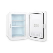 Cooluli Infinity Gold 10 Liter Compact Portable Cooler Warmer Mini Fridge for Bedroom, Office, Dorm, Car - Great for Skincare & Cosmetics (110-240V/12V)