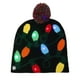 thumbnail image 4 of Gorro de Papá Noel para niños y adultos, gorro de bola colorido, Navidad, Halloween, gorro de punto LED con luces, 25*22cm, 4 of 5