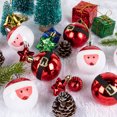 thumbnail image 2 of Resenkos Pack of 12 Cute Santa Shatterproof Balls Shatterproof Plastic Xmas Tree Decorative Hanging Ornaments Set for Holiday Wedding Party Decor, 2 of 7