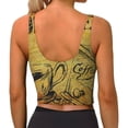 thumbnail image 4 of Uemuo Coffee Vintage Pattern Women's Sports Bra - High Impact Support, Breathable, and Comfortable Athletic Bra for Running, Yoga, and Workouts, 4 of 9