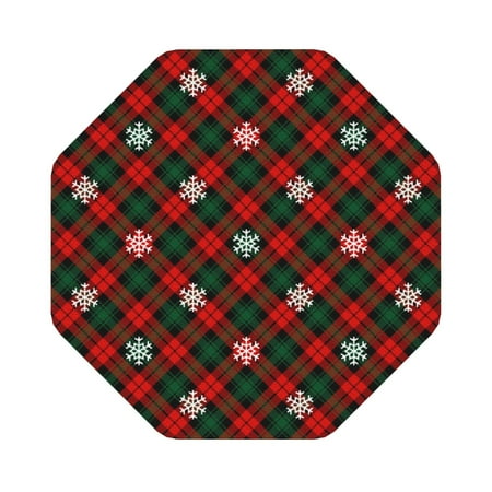 

Coaee Christmas With Character Print Leather Coasters Set of 6 Non-Slip Washable Cup Coasters for Home Office Bar Octagon