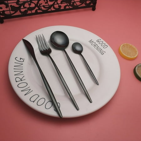

Hot sale light craft rosegold stainless steel fork soup spoon coffee spoon tableware set