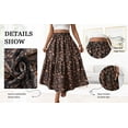 thumbnail image 3 of TEMOFON Womens Floral Print Maxi Skirt Boho Elastic High Waist Long Skirts for Women Trendy Summer Skirts, 3 of 8