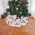 thumbnail image 2 of FMSHPON Cute Cartoon Penguin Pink Xmas Christmas Tree Skirt Stand Mat for Holiday Party Decoration Indoor Outdoor 36 inches, 2 of 3