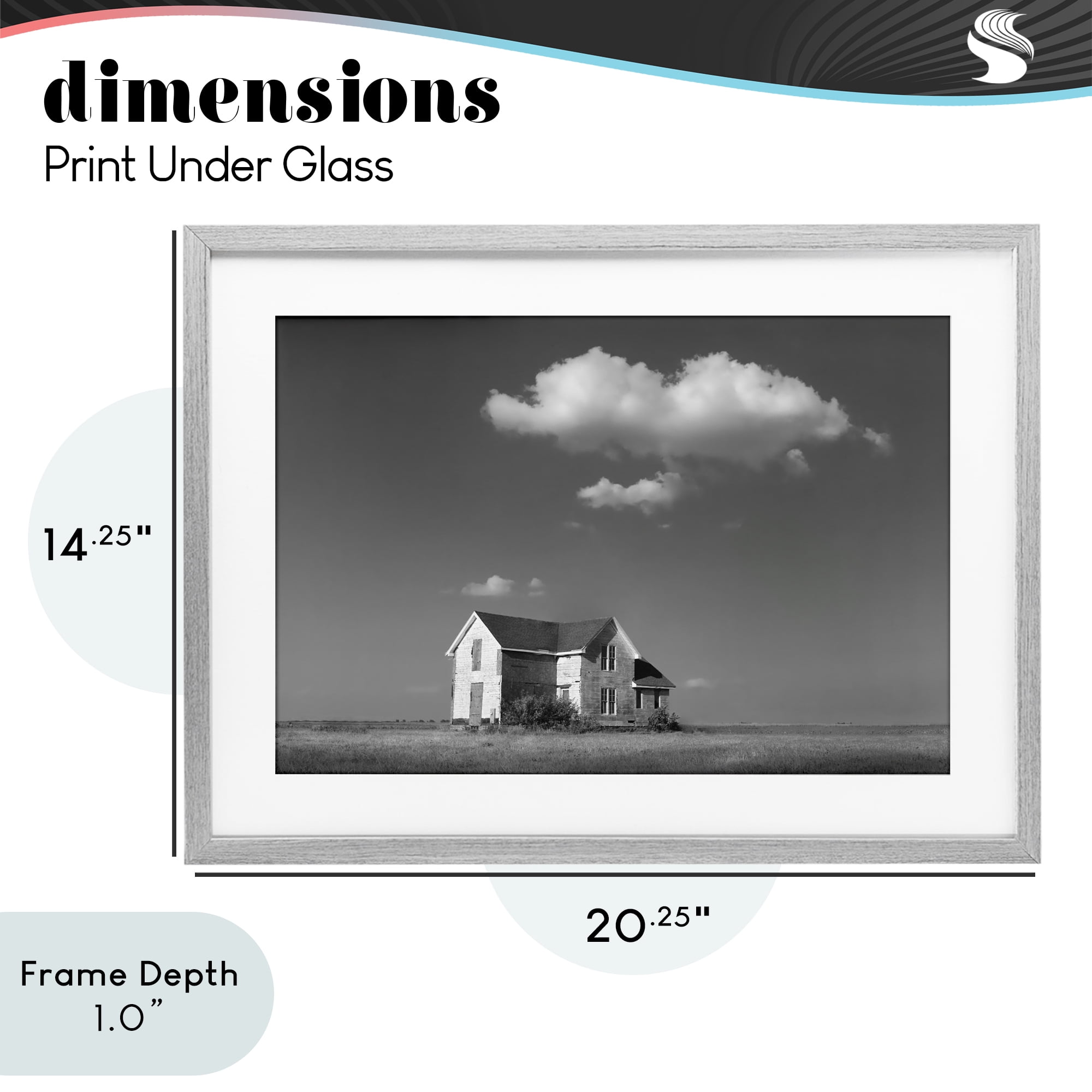 Stupell Industries Solitary Erstwhile Cottage Gray Framed Print Under Glass, design by Steve Toole