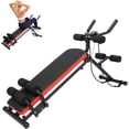 thumbnail image 1 of Memoryfield 2-in-1 Adjustable Ab Bench with LCD Display, Foldable Sit Up Workout Machine for Home Gym, Ab Exercise Equipment for Core Training, 330 lbs Capacity, Red, 1 of 6