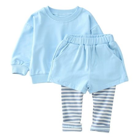 

simu Valentines Day Girls Outfits Girls Clothes Sports + Striped 2PCS Pants Boys Outfits Tracksuit Sweatshirt Kids Tops Toddler Baby Set Wear Girls Outfits&Set for Birthday Wedding