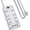 Grey, variant on Surge Protector Power Strip -  Flat Plug Extension Cord with 8 Outlets and 4  Ports, 10  Power Cord (1625W/13A), 2700 Joules, ETL Listed, White