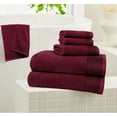 thumbnail image 5 of GLAMBURG Ultra Soft 6 Pack Cotton Towel Set, Contains 2 Bath Towels 28x55 inch, 2 Hand Towels 16x24 inch & 2 Wash Coths 12x12 inch, Compact Lightweight Quickdry Towel Set for Everyday use - Burgundy, 5 of 8