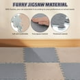 thumbnail image 4 of Supvox 30Pcs Interlocking Foam Tiles Soft Eva Puzzle Floor Mat Grey and Camel for Home, 4 of 7