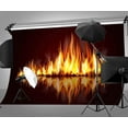 thumbnail image 2 of ABPHOTO Polyester 7x5ft Burning Fires Backdrop Black Fireplaces Photography Background, 2 of 5
