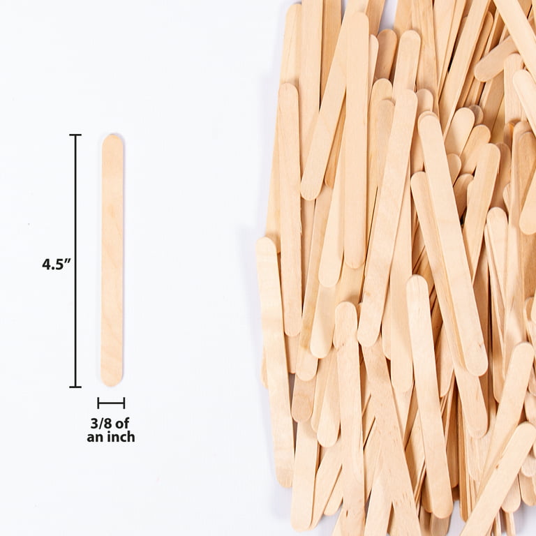 MOUYAT 1000 PCS 4.5 Inch Colored Popsicle Sticks, Wooden Craft Sticks,  Natural Wood Lolly Sticks for Arts Crafts, Model Making, Decoration, 6  Colors