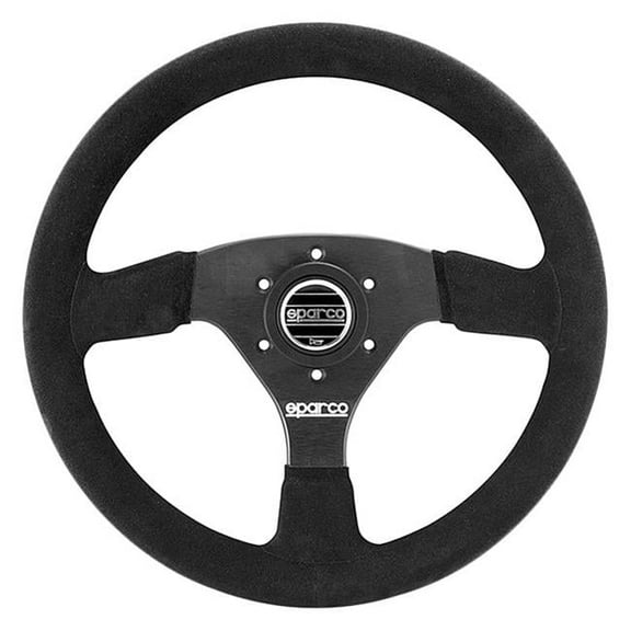 Sparco 015R323PSNR 3-Spoke R323 Series Competition Suede Steering Wheel