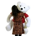 thumbnail image 4 of I Love You This Much Life Size Stuffed White Teddy Bear,  3 Feet Tall and 3 Feet Wide, 4 of 10