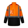 thumbnail image 2 of 3C Products ANSI/ISEA 107-2020 Class 3 Heavy Duty Safety Orange Parka Jacket with Quilted Insulation & Black Bottom - SAJ7210-3XL, 2 of 5