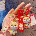 thumbnail image 2 of Lindo llavero de regalo: dijes de mochila kawaii con dibujos de Shiba Inu, llaveros de animales para niños y niñas, llaveros para mujeres, hombres y parejas, llavero de coche., 2 of 5