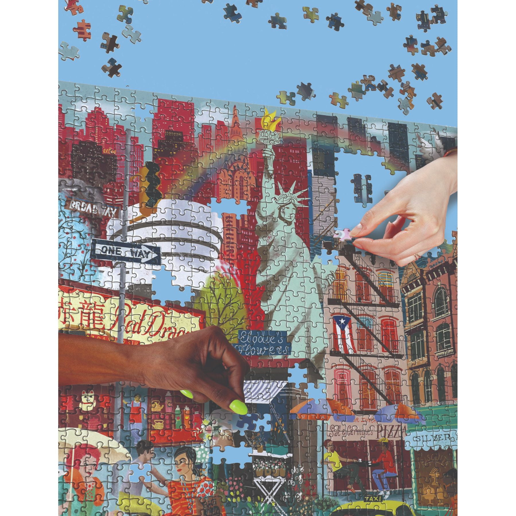 Eeboo 1000 Piece Puzzle for Adults or Kids, Colorful Design Jigsaw Puzzles