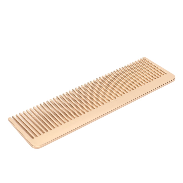 Golden Hair Comb, Mini Golden Comb Zinc Alloy Wide Teeth Styling Portable For Barber For Hairdresser