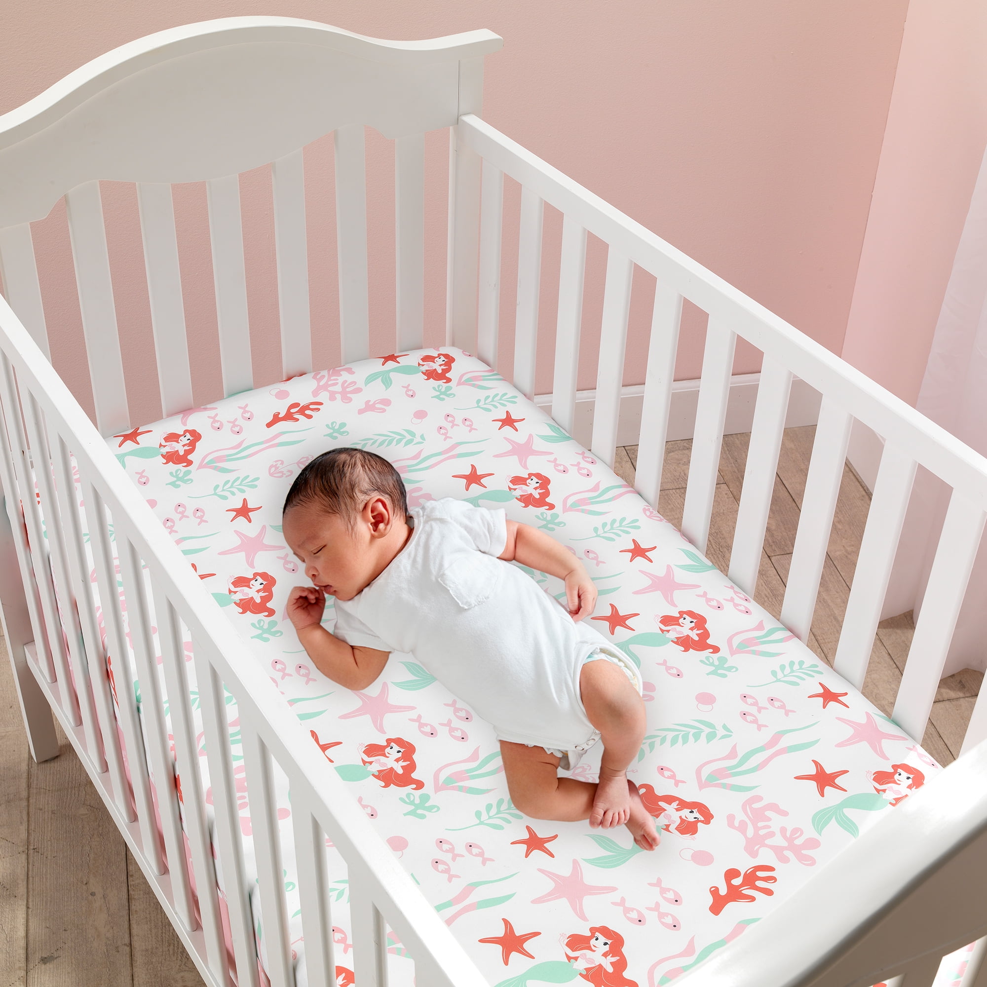 mermaid fitted crib sheet