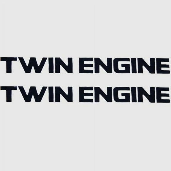 Yamaha Boat Decal F2A-U417T-40 | Twin Engine Stickers Black (Pair)
