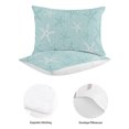 thumbnail image 3 of 3 Pieces Full Quilt Set,Minimalist Teal Starfish Coastal Soft Bedding Sets with 1 Quilt & 2 Pillow Shams,Summer Beach Starfishs Summer Bedspread Lightweight Coverlet Comforter for All Season, 3 of 4
