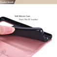 thumbnail image 5 of for Xiaomi Redmi Note 10 4G Rose Wallet Case (Not 5G) with PU Leather Flip with Card Holder ID Credit Cards Slot Cash Pockets with Detachable Wristband Case for Xiaomi Redmi Note 10S RS Pink, 5 of 14