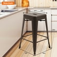 YRLLENSDAN Counter Height Bar Stools Set of 4, Metal 24 Inch Backless