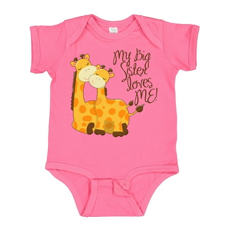

Inktastic My Big Sister Loves Me! Gift Baby Boy or Baby Girl Bodysuit