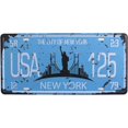 thumbnail image 1 of New York USA City 125 Vintage Auto License Plate, Embossed Tag Size 8x12 Inch, 1 of 5