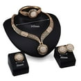 thumbnail image 5 of Yesbay Vintage Hollow Round Pendant Necklace Bracelet Ring Earrings Party Jewelry Set-, 5 of 8