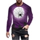 thumbnail image 2 of Blusas y camisas de manga larga con cuello redondo para hombre, estilo casual, cuello redondo, manga larga, camiseta estampada de Halloween, blusas, blusas de poliéster para hombre., 2 of 5