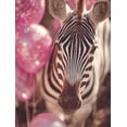 thumbnail image 1 of Qisvanset Zebra Balloon Party Canvas Print 12x16 Inch Nursery Decor, 1 of 8