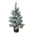 thumbnail image 2 of 2 FTMini Cooper Spruce Pre-Lit Green Flocked Artificial Christmas Tree with Clear LED Lights, by Holiday Time, 2 of 5