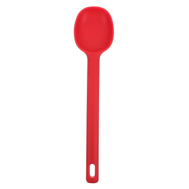 1Pc Silicone Soup Spoon Restaurant Soup Spoon Salad Stirring Spoon Kitchen Tableware