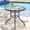 32"Round Glass Table-Black, variant on NiamVelo Outdoor Patio Table with Umbrella Hole 32" Tempered Glass Top Metal Steel Frame Square Patio Table Dining Table, All-Weather Furniture,Black