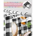 thumbnail image 5 of Easter Shower Curtain Bunny Rabbit Carrot Shower Curtains for Bathroom Decor Black Buffalo Plaid Bath Curtains Sets for Spring Easter Bathroom Decor Fabric Waterproof Standard 72" X 72", 5 of 5