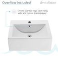 thumbnail image 3 of Voltaire 18 Square Ceramic Wall Mount Sink, 3 of 11