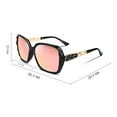 thumbnail image 4 of FEISEDY Polarized Women Square Sunglasses Sparkling Composite Shiny Frame B2289, 4 of 7