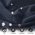 thumbnail image 4 of Flymme Full Sheet Set Navy Blue,4 Pieces Watercolor Sakura Floral Print Bed Sheets,Luxury Bedding for Women Men, 16" Deep Pocket Fitted Sheet & Pillowcase Set, 4 of 8