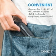 Peeps Lens Cleaner - Glasses Cleaning Tool with Brush - Portable & Reusable - Safe & Effective Carbon Microfiber - Leaves No Dust or Fingerprints - Streak Free - Blue Injected - 3 Count