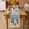 thumbnail image 2 of Grey Christmas Table Runner 108 Inches Long Farmhouse Dress Scarves, Snowman Snowflake Winter Birds Dining Tablerunner for Coffee Table/Kitchen Island/Party Décor, 13" x 108", 2 of 8