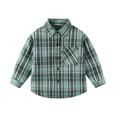 thumbnail image 1 of Tranfacy Chemises à Carreaux à Boutons pour Enfants à Manches Longues Col Rabattu Manteau d'Automne et Couche de Base, 1 of 3