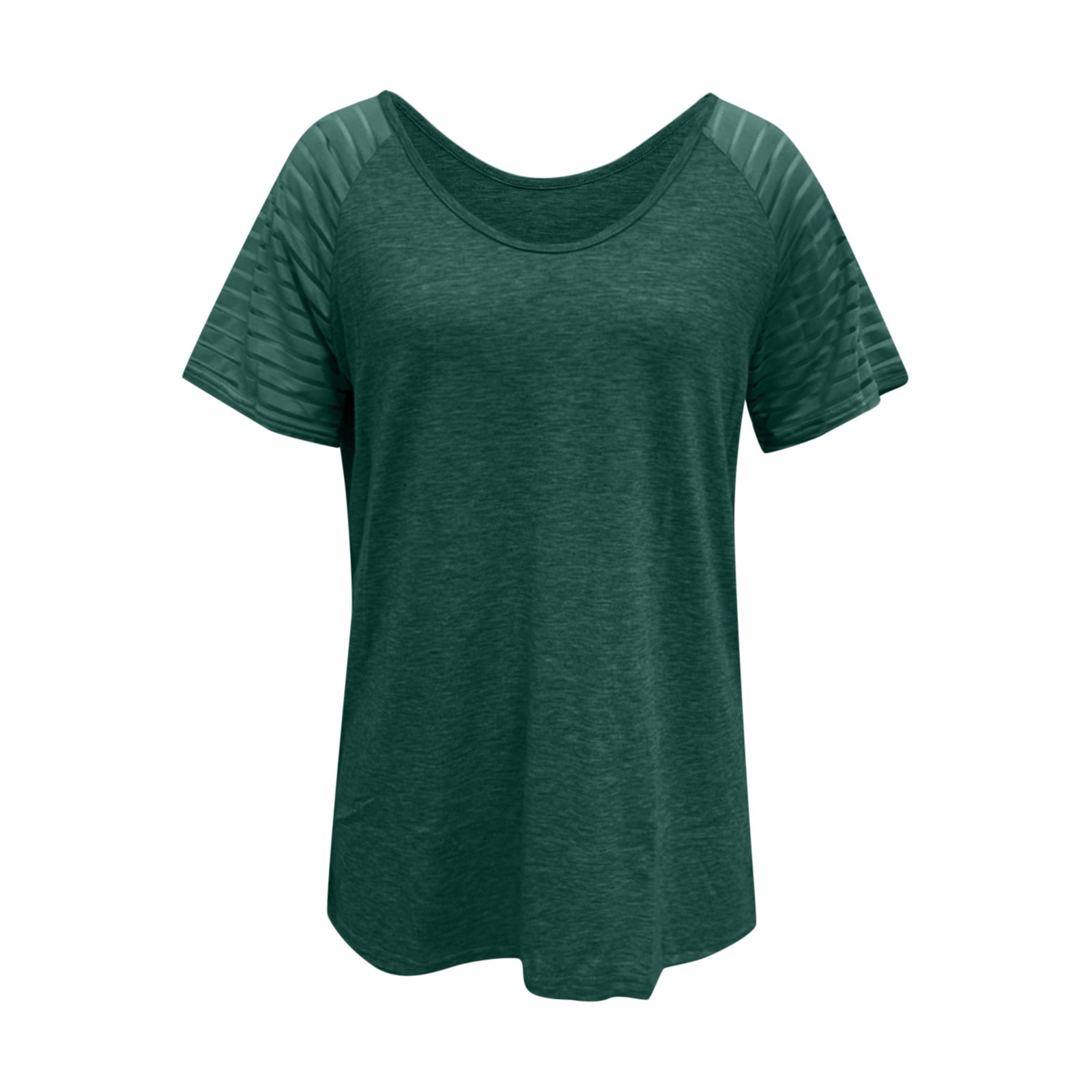 NKOOGH Blank Shirts for Heat Transfer Tunic Raglan Round Casual Women'S  Tops Fashion Short-Sleeved Color Summer T-Shirt Neck Solid Women'S Blouse 