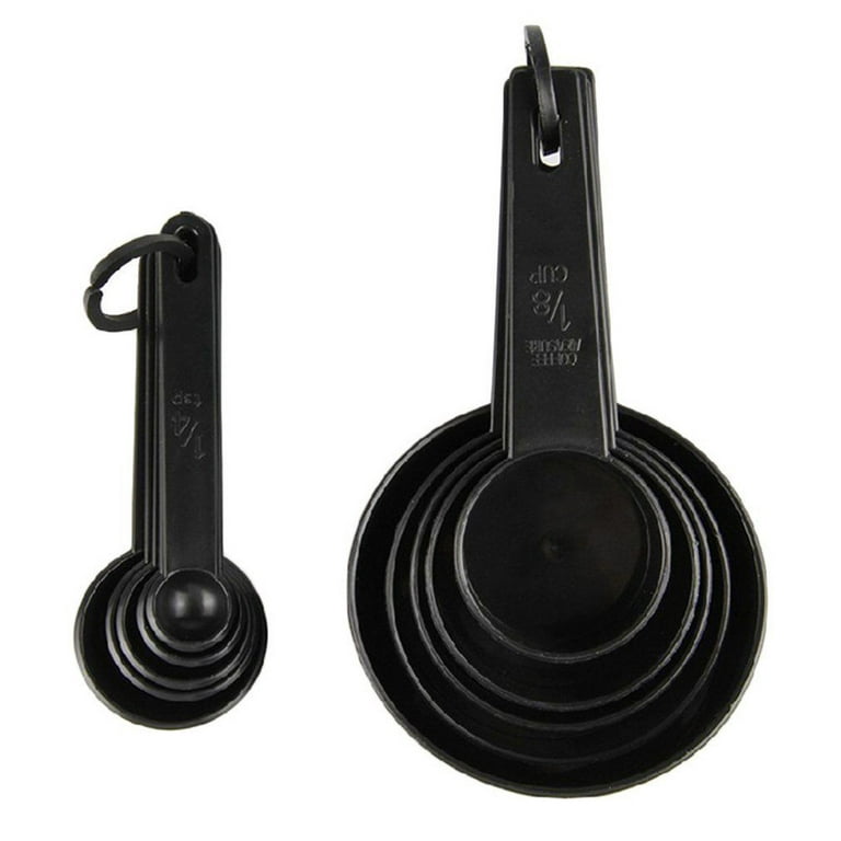 Plastic Black Measuring Cup Spoon Set, For Home