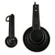 thumbnail image 2 of Juego de tazas y cucharas medidoras de plástico negro Meser 10 Uds herramientas para hornear café, 2 of 5